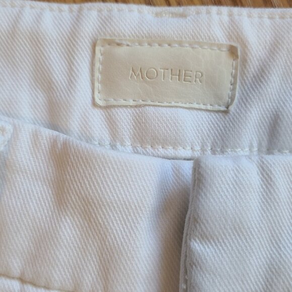 NEW NWOT! MOTHER DENIM THE SHAKER PREP FRAY PANTS CHINOS HIGH-RISE CROP sz 25 - Picture 6 of 8